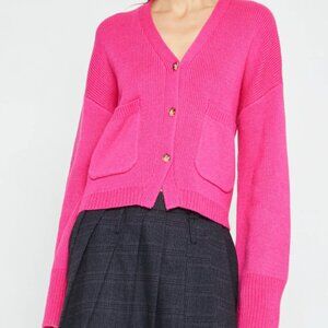 Kourt Blakely Cardigan - Size S - Chunky Ribbed Pink